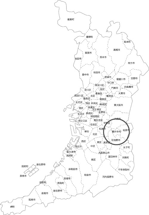 藤井寺市本買取|古本買取|LP買取:出張買取 Form の地図画像