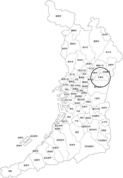 大東市本買取|古本買取|LP買取:出張買取Form の地図画像