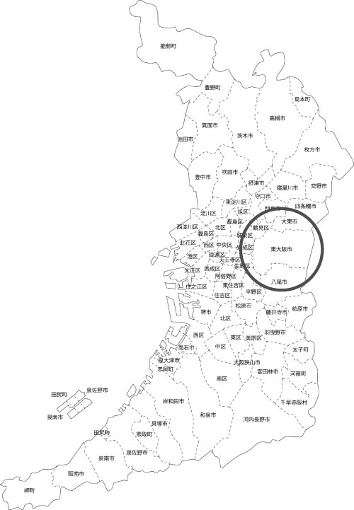 東大阪市本買取|古本買取|LP買取:出張買取 Formの地図画像