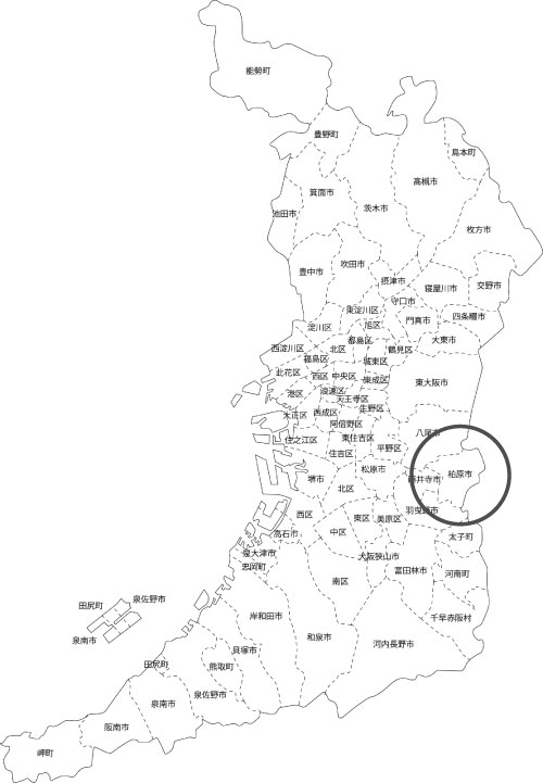 柏原市本買取|古本買取|LP買取:出張買取Form の地図画像