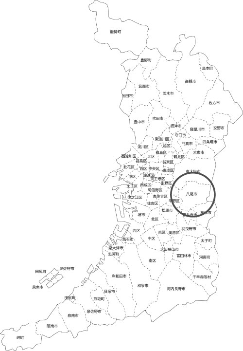 八尾市本買取|古本買取|LP買取:出張買取Form の地図画像