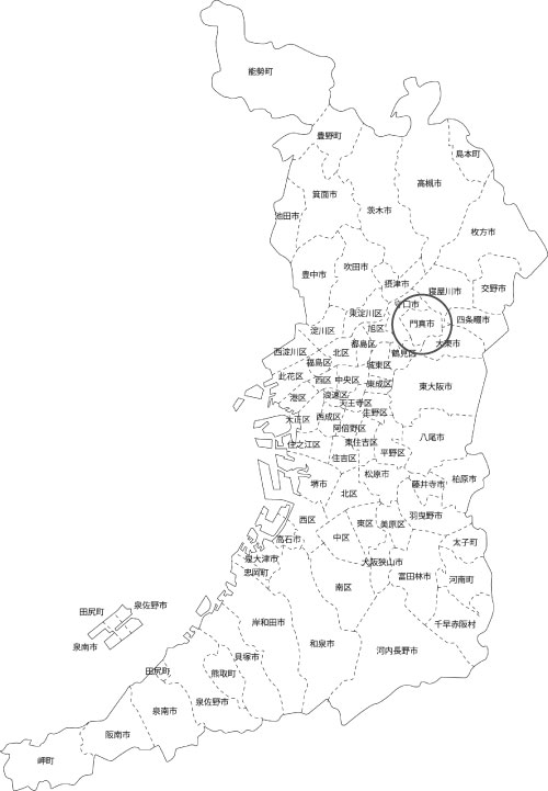 門真市本買取|古本買取|LP買取:出張買取Form の地図画像