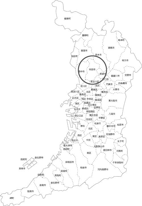 吹田市本買取|古本買取|LP買取:出張買取Form の地図画像