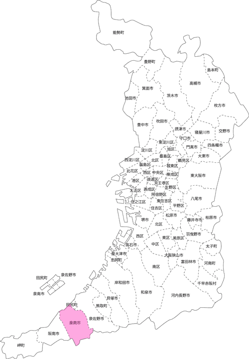 泉南市の古本買取LP買取はBOOKS CHANNEL の地図画像